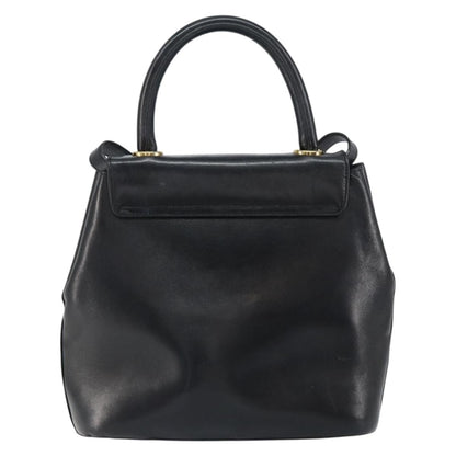 Salvatore Ferragamo Vintage Handbag Leather, BLACK, LEATHER, Handbag