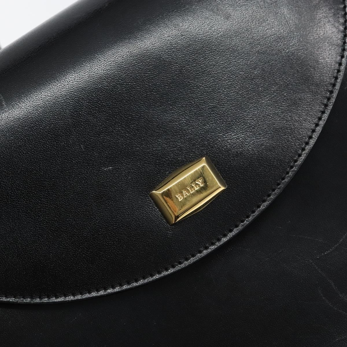 Bally Vintage Handbag Leather, BLACK, LEATHER, Handbag