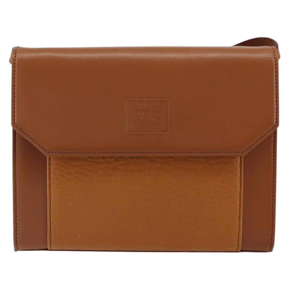 Burberry Vintage Shoulder Bag Leather, BROWN, LEATHER, Shoulder bag