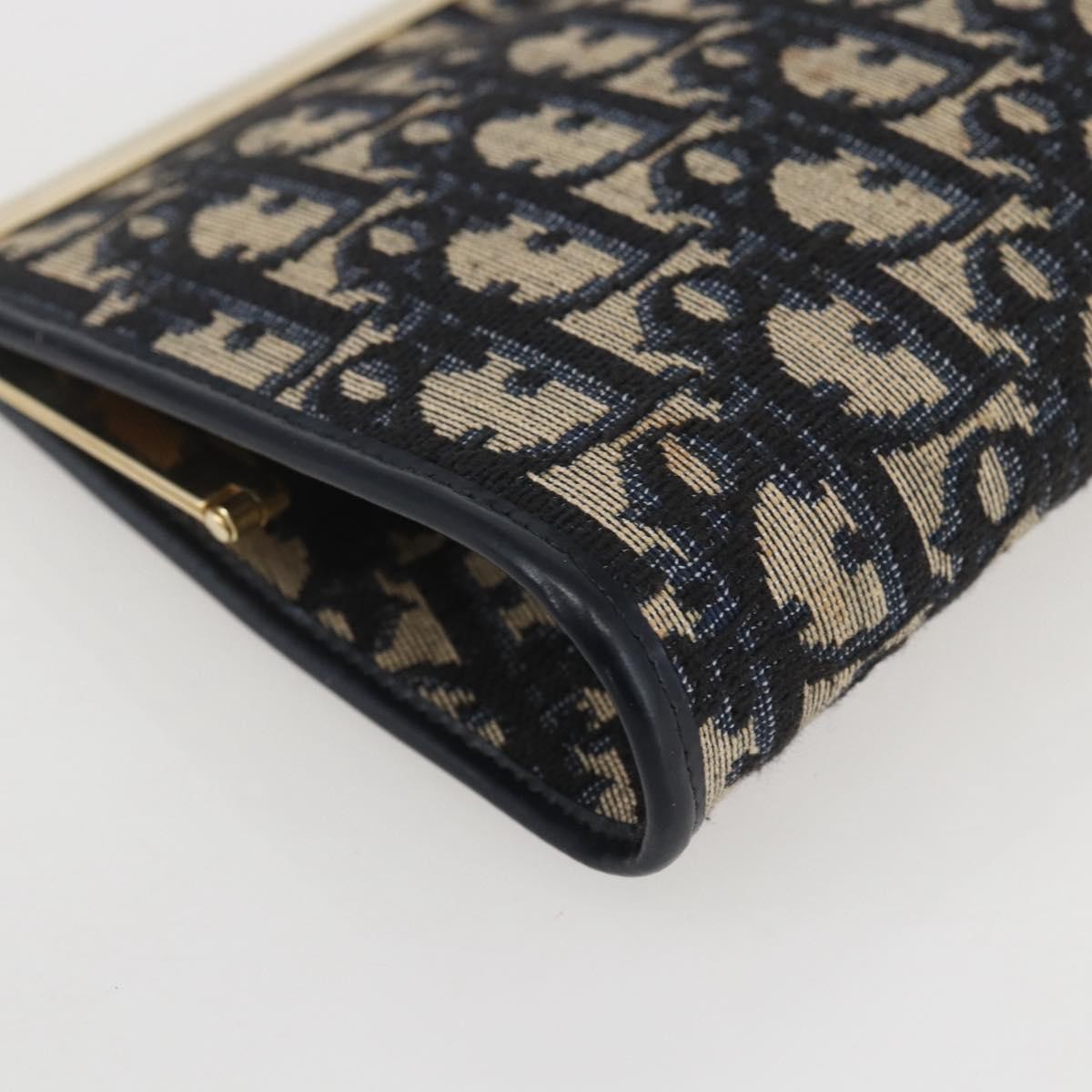 Christian Dior Vintage Trotter Pouch Canvas, NAVY, CANVAS, Clutche & pouche