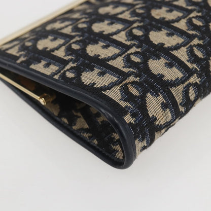 Christian Dior Vintage Trotter Pouch Canvas, NAVY, CANVAS, Clutche & pouche