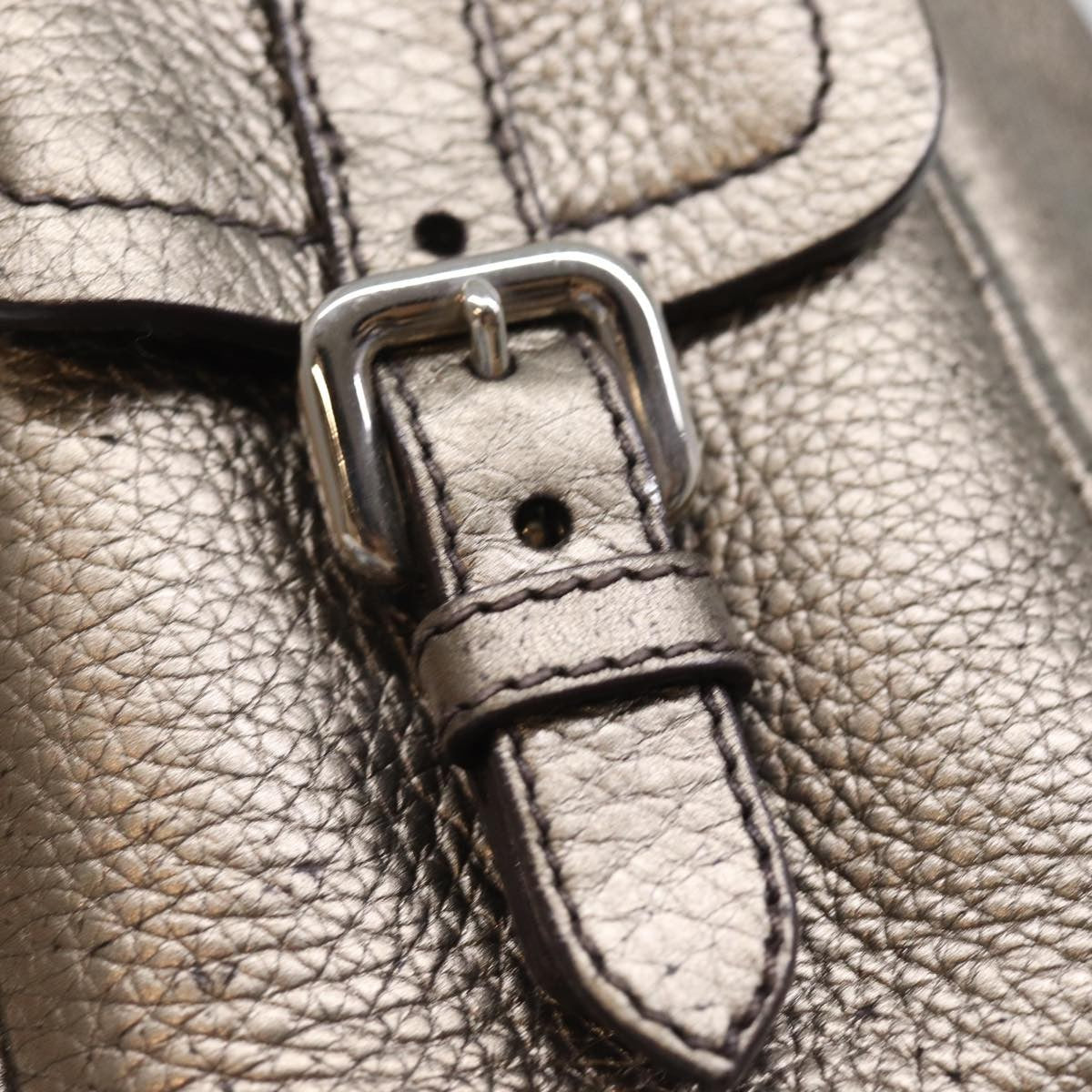Prada Belted Hobo Vitello Daino, SILVER, LEATHER, Shoulder bag