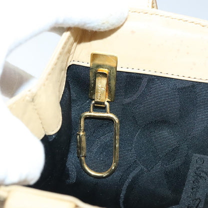 Salvatore Ferragamo Vintage Shoulder Bag Leather, BEIGE, LEATHER, Shoulder bag