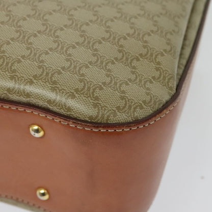 Celine Vintage Convertible Top Handle Bag Macadam Coated Canvas, BEIGE, CANVAS, Handbag
