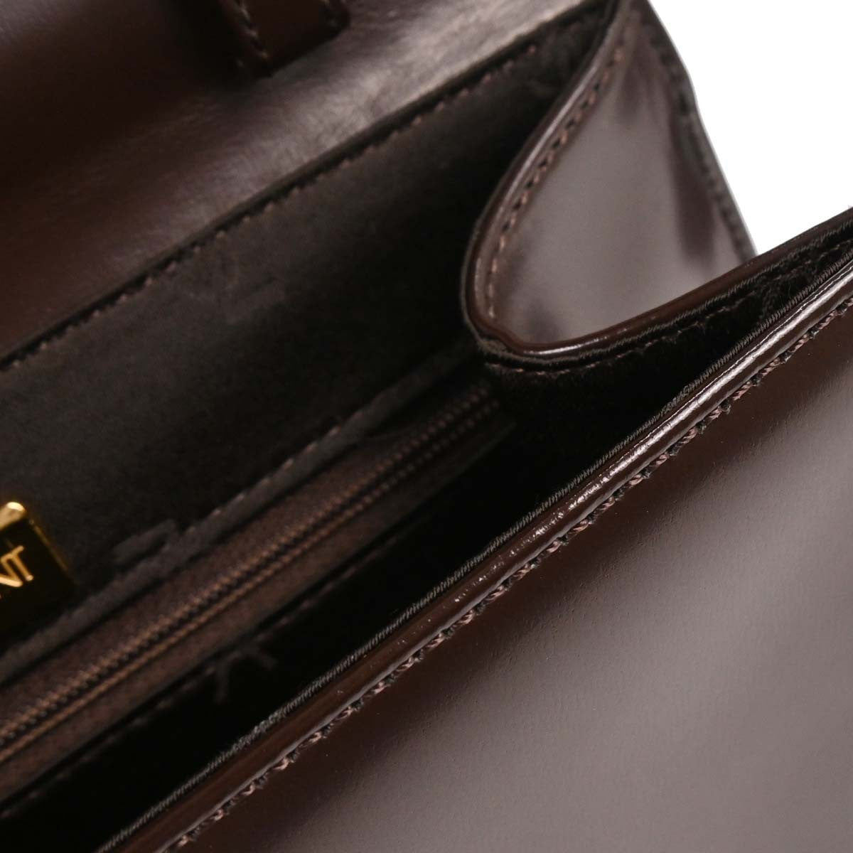 Saint Laurent Vintage Handbag Leather, BROWN, LEATHER, Handbag