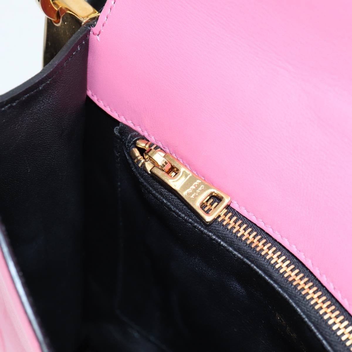 Prada Belle Top Handle Bag City Calf, PINK, LEATHER, Handbag