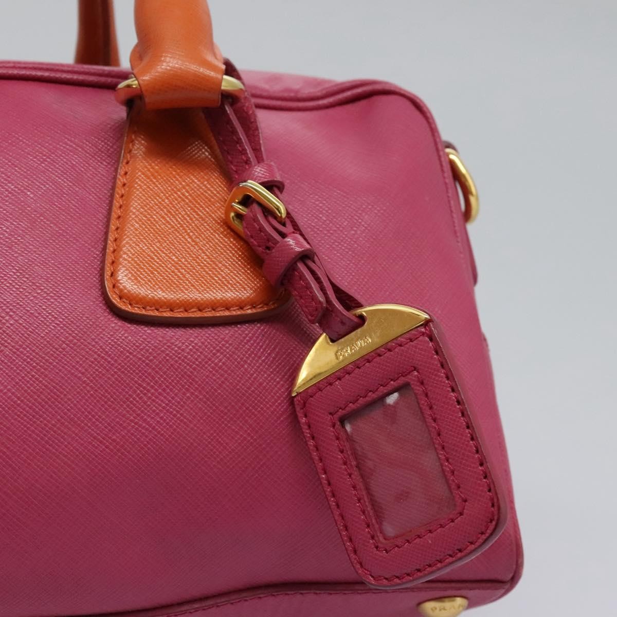 Prada Vintage Bauletto Bag Leather, PINK, LEATHER, Handbag