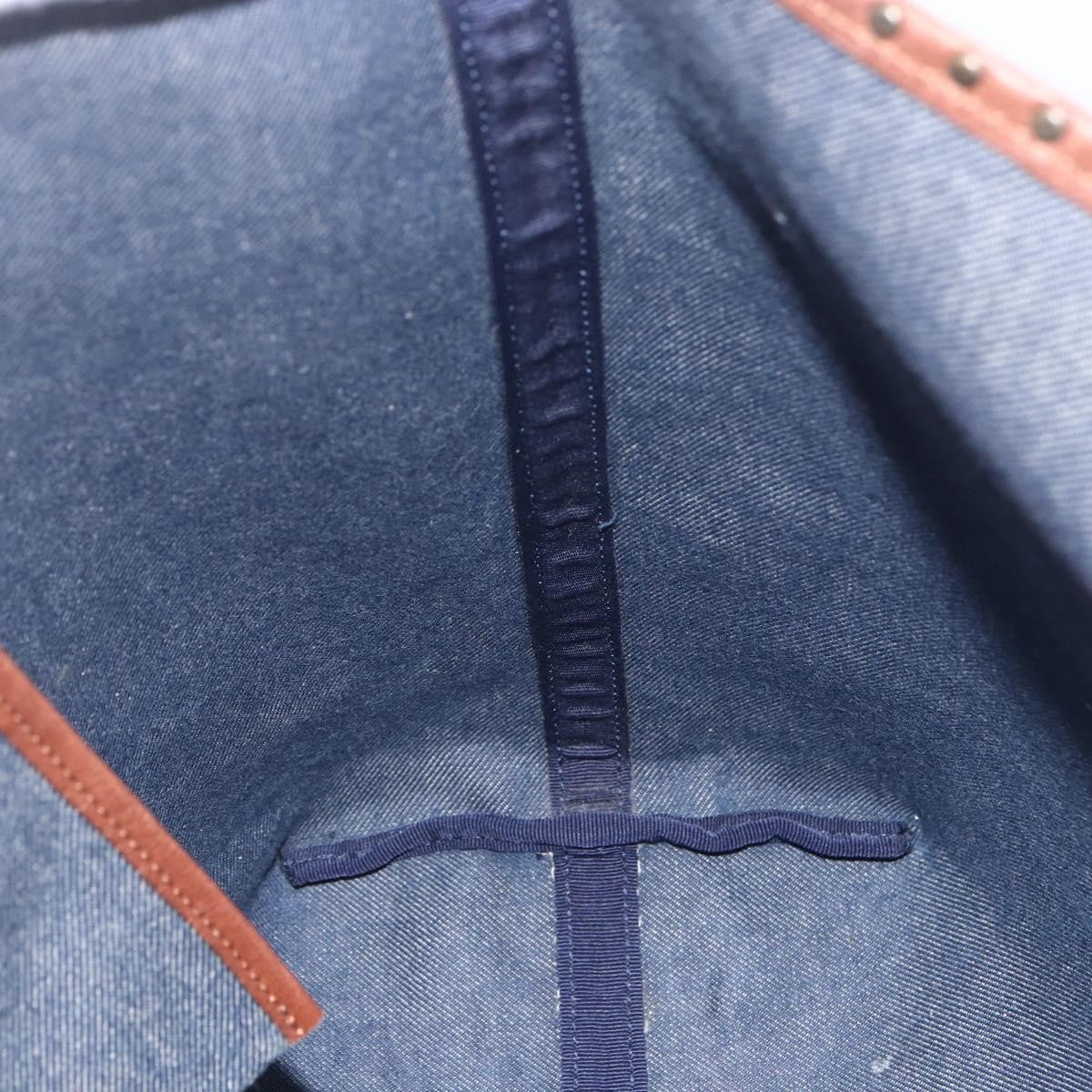 Celine Vintage Macadam Tote bag Canvas, BLUE, CANVAS, Tote bag