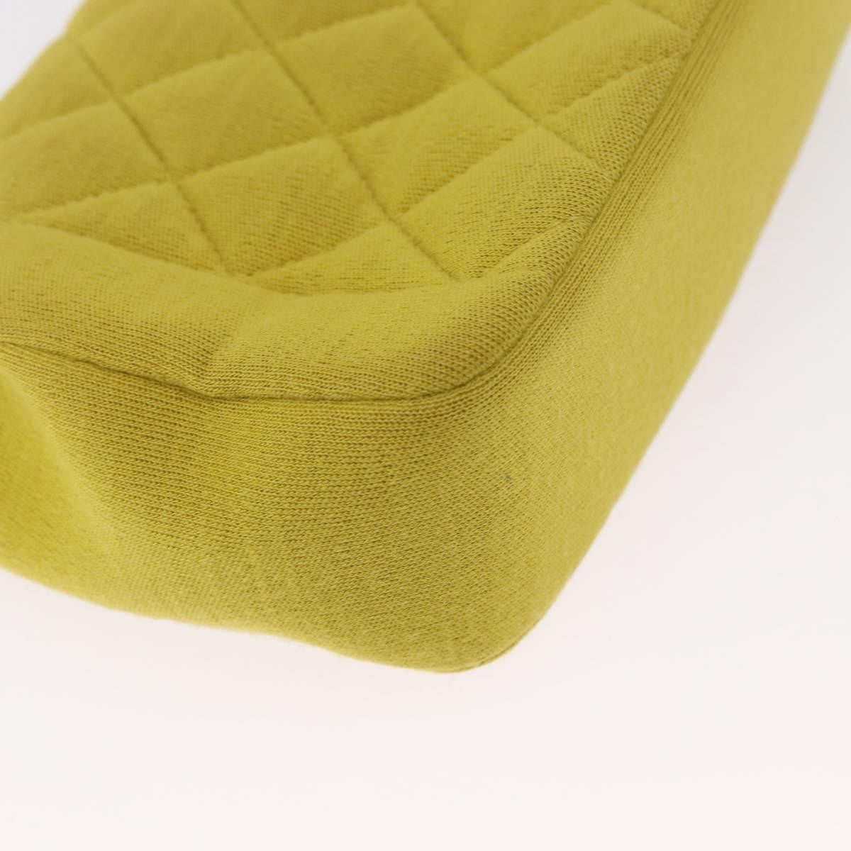 Chanel Chic With Me Flap Bag Quilted Jersey, YELLOW, COTTON, Shoulder bag