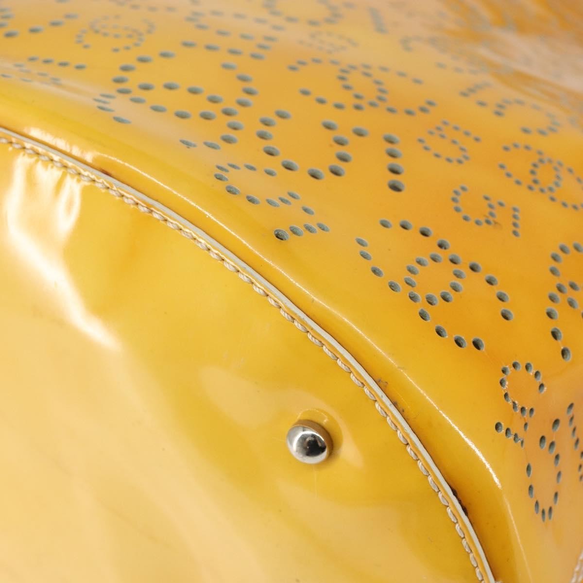 Chanel CC No.5 Shopping Tote Perforated Patent, YELLOW, PATENT_LEATHER, Tote bag