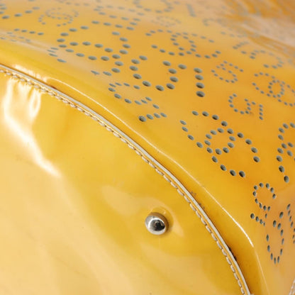 Chanel CC No.5 Shopping Tote Perforated Patent, YELLOW, PATENT_LEATHER, Tote bag