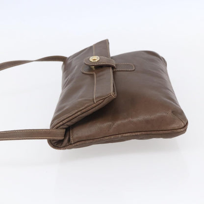 Celine Vintage Shoulder Bag Leather, BROWN, LEATHER, Shoulder bag