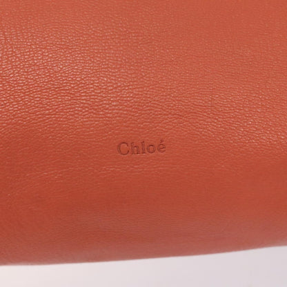 Chloe Dilan Tote Leather, ORANGE, LEATHER, Tote bag