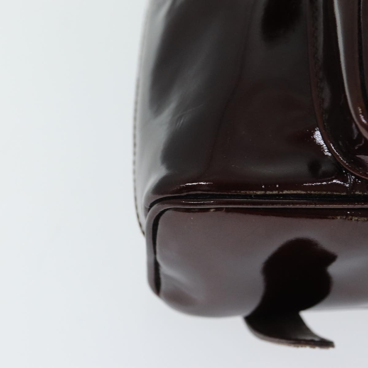 Gucci Vintage Bamboo Backpack Patent, BROWN, PATENT_LEATHER, Backpack