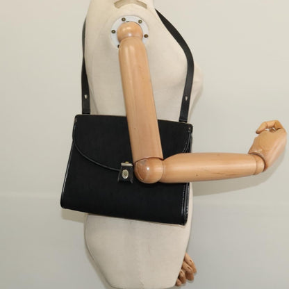 Christian Dior Vintage Trotter Flap Shoulder Bag Canvas, BLACK, CANVAS, Shoulder bag