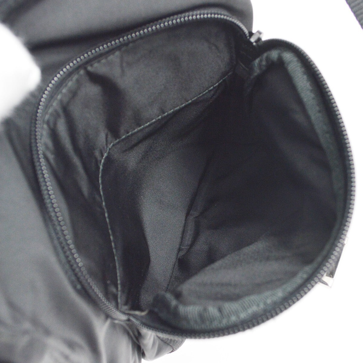 Prada Buckle Messenger Bag Tessuto, BLACK, NYLON, Shoulder bag