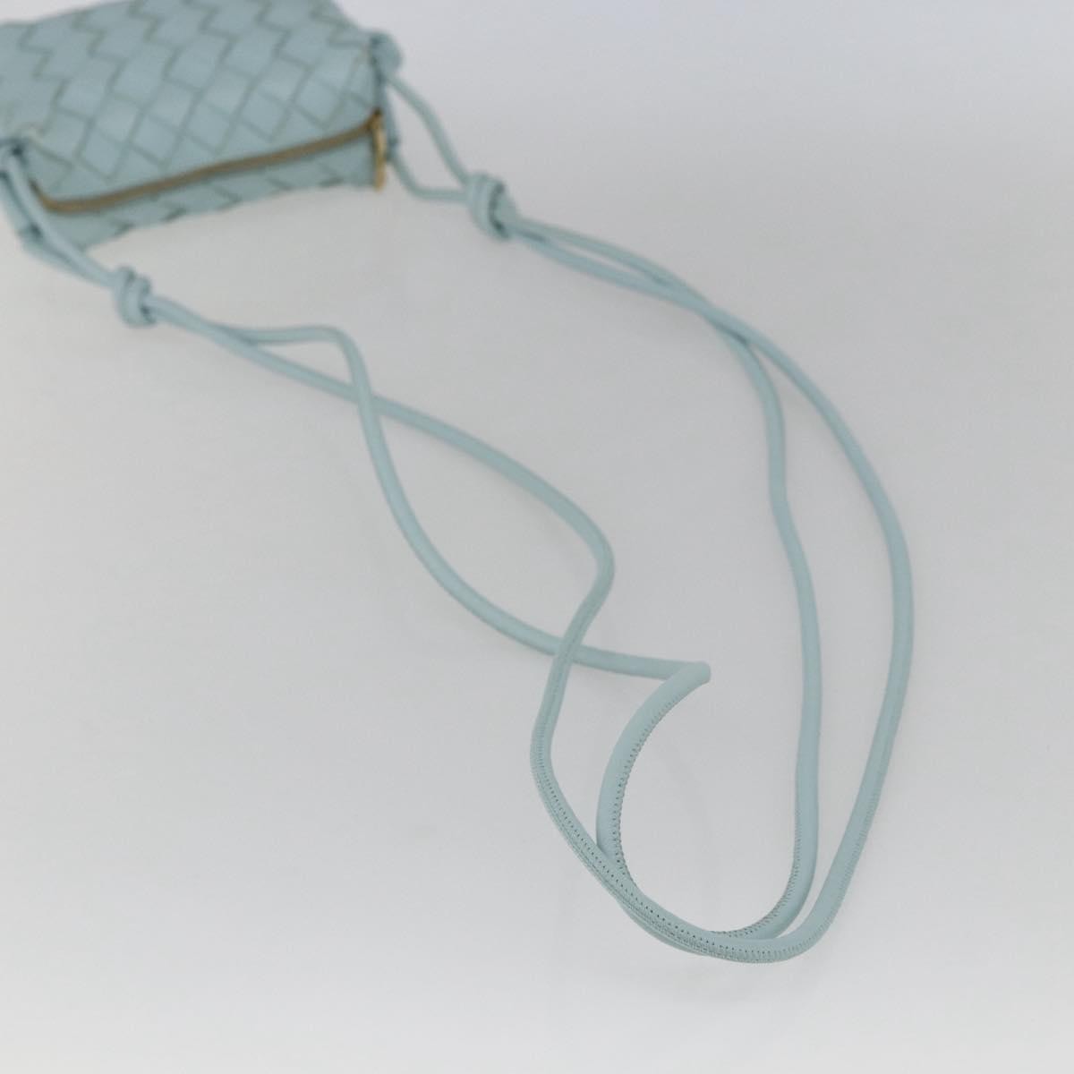 Bottega Veneta Loop Crossbody Bag Intrecciato Nappa, Blue, Leather, Shoulder Bag