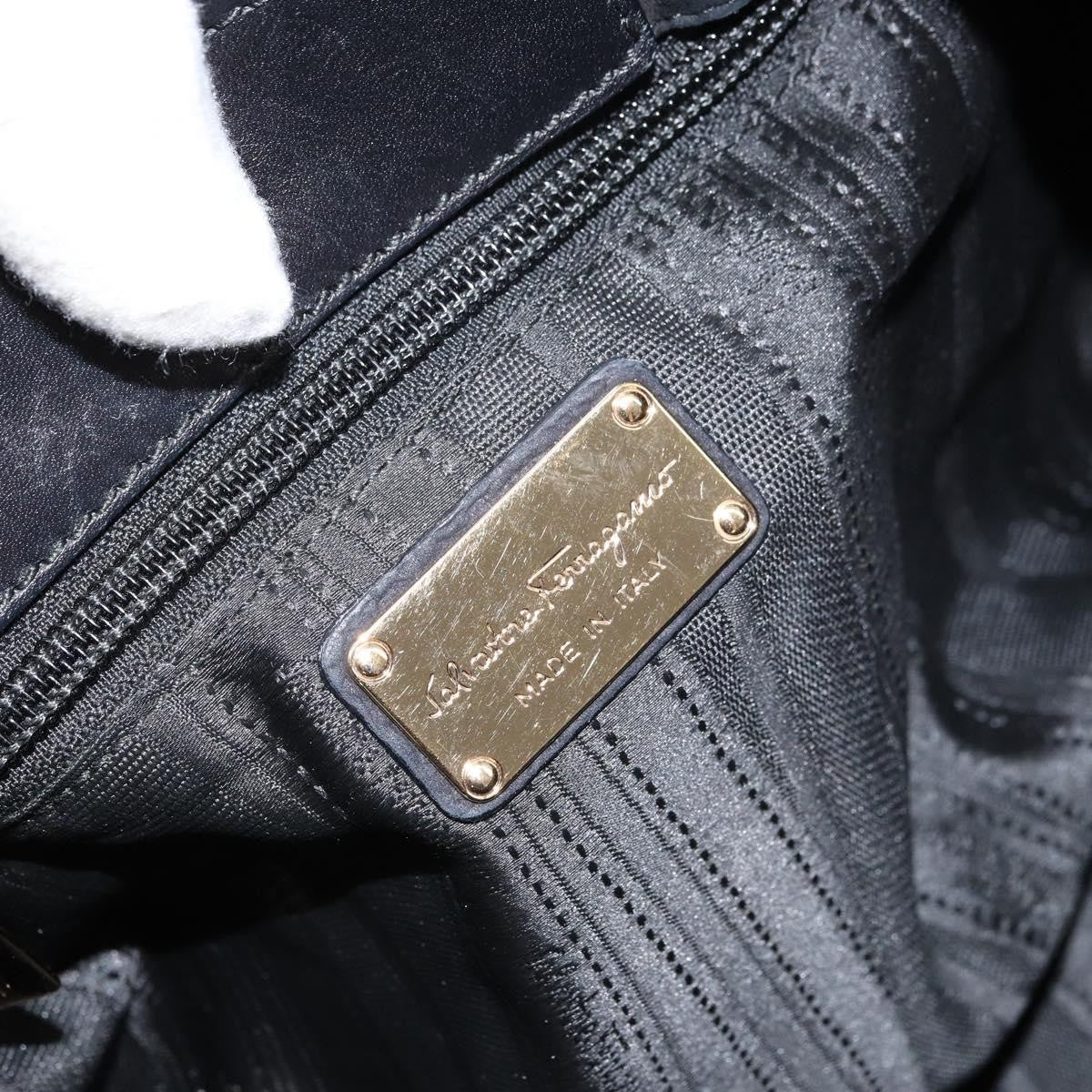 Salvatore Ferragamo Gancini Tote Suede, BLACK, SUEDE, Tote bag