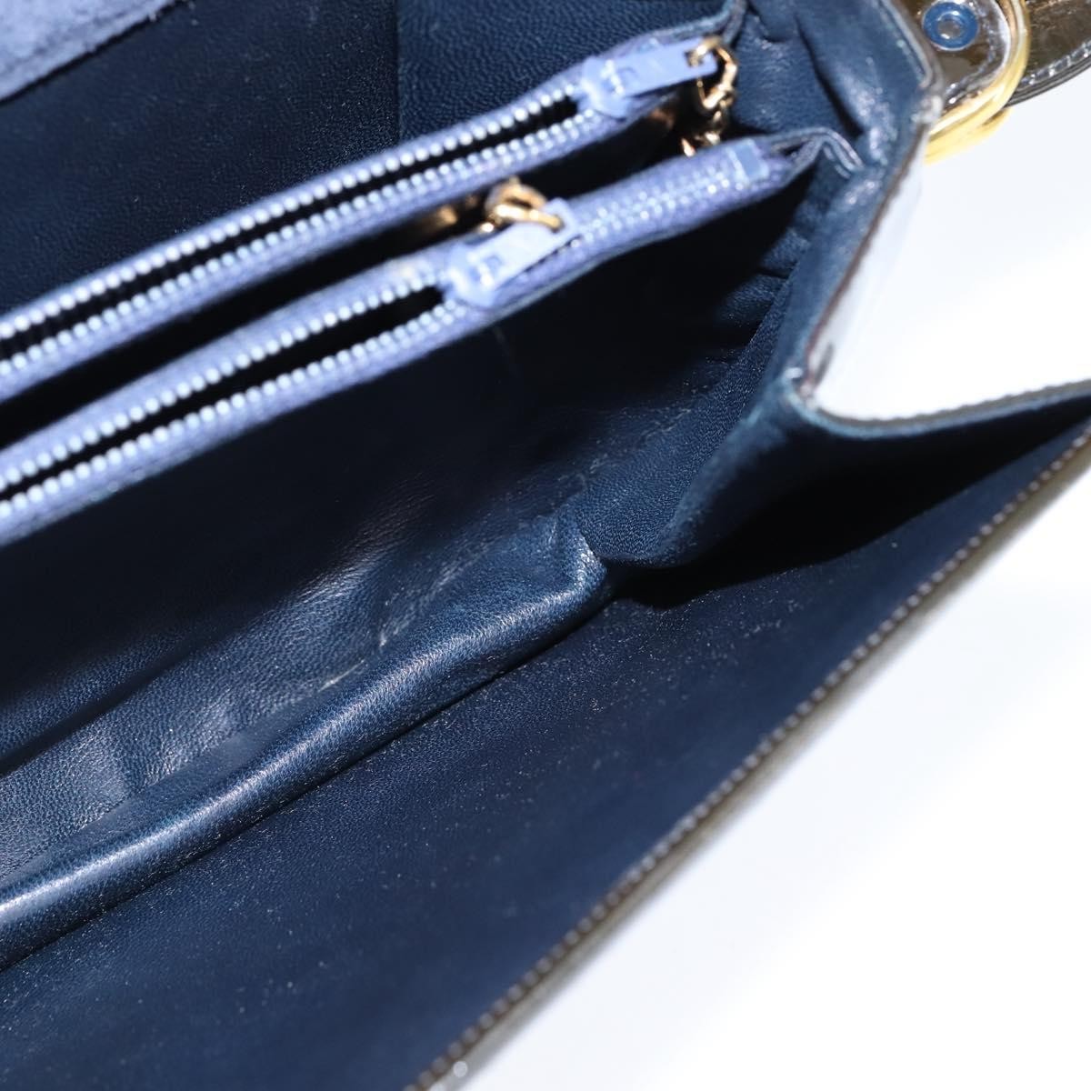 Celine Vintage Carriage Flap Clutch Leather, BLACK, PATENT_LEATHER, Shoulder bag