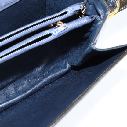 Celine Vintage Carriage Flap Clutch Leather, BLACK, PATENT_LEATHER, Shoulder bag