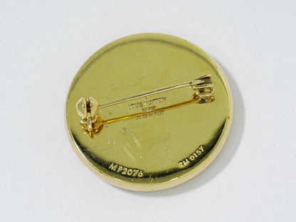 Louis Vuitton Single LV Snowflake Pin Metal, BROWN, GOLD_PLATED, Brooch