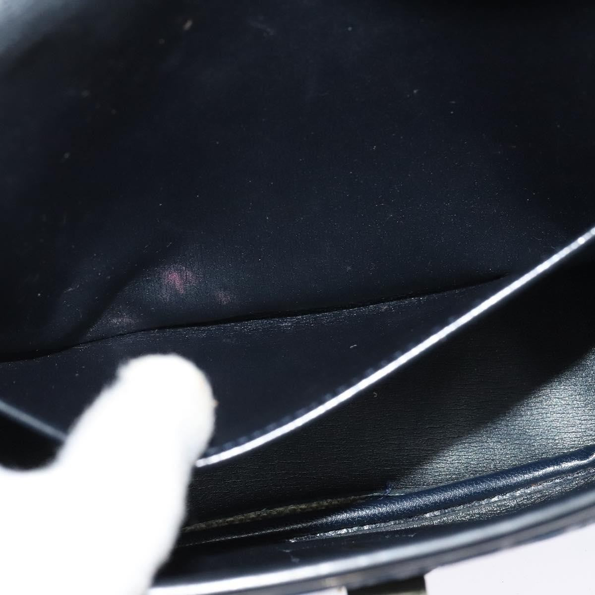 Christian Dior Vintage Trotter Shoulder Bag Embroidered Diorissimo Canvas, NAVY, CANVAS, Shoulder bag