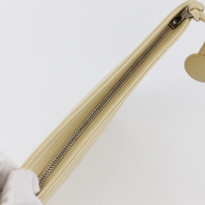 Chanel CC Pochette Quilted Caviar, BEIGE, LEATHER, Clutche & pouche