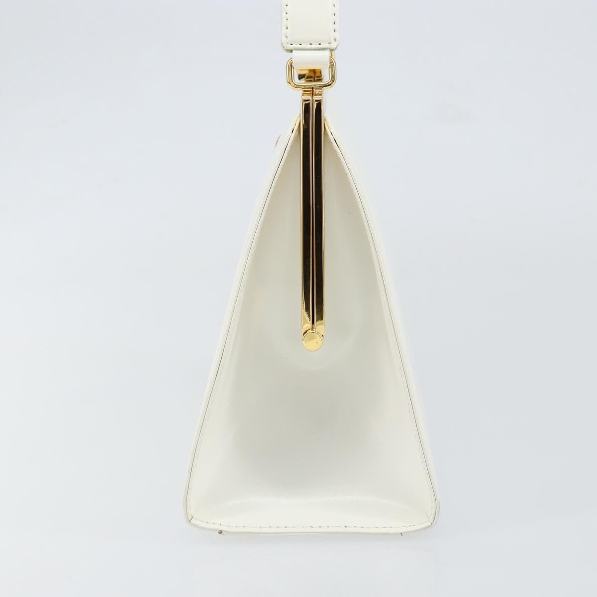 Versace Vintage Handbag Leather, WHITE, LEATHER, Handbag