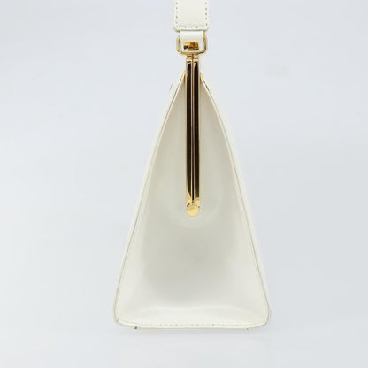 Versace Vintage Handbag Leather, WHITE, LEATHER, Handbag