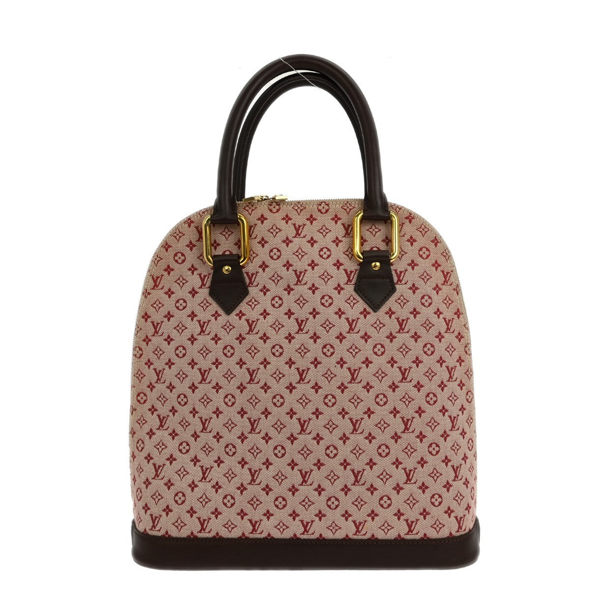 Louis Vuitton Alma Handbag Mini Lin, RED, CANVAS, Handbag