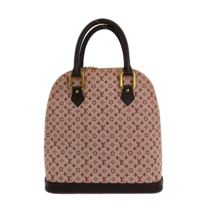 Louis Vuitton Alma Handbag Mini Lin, RED, CANVAS, Handbag