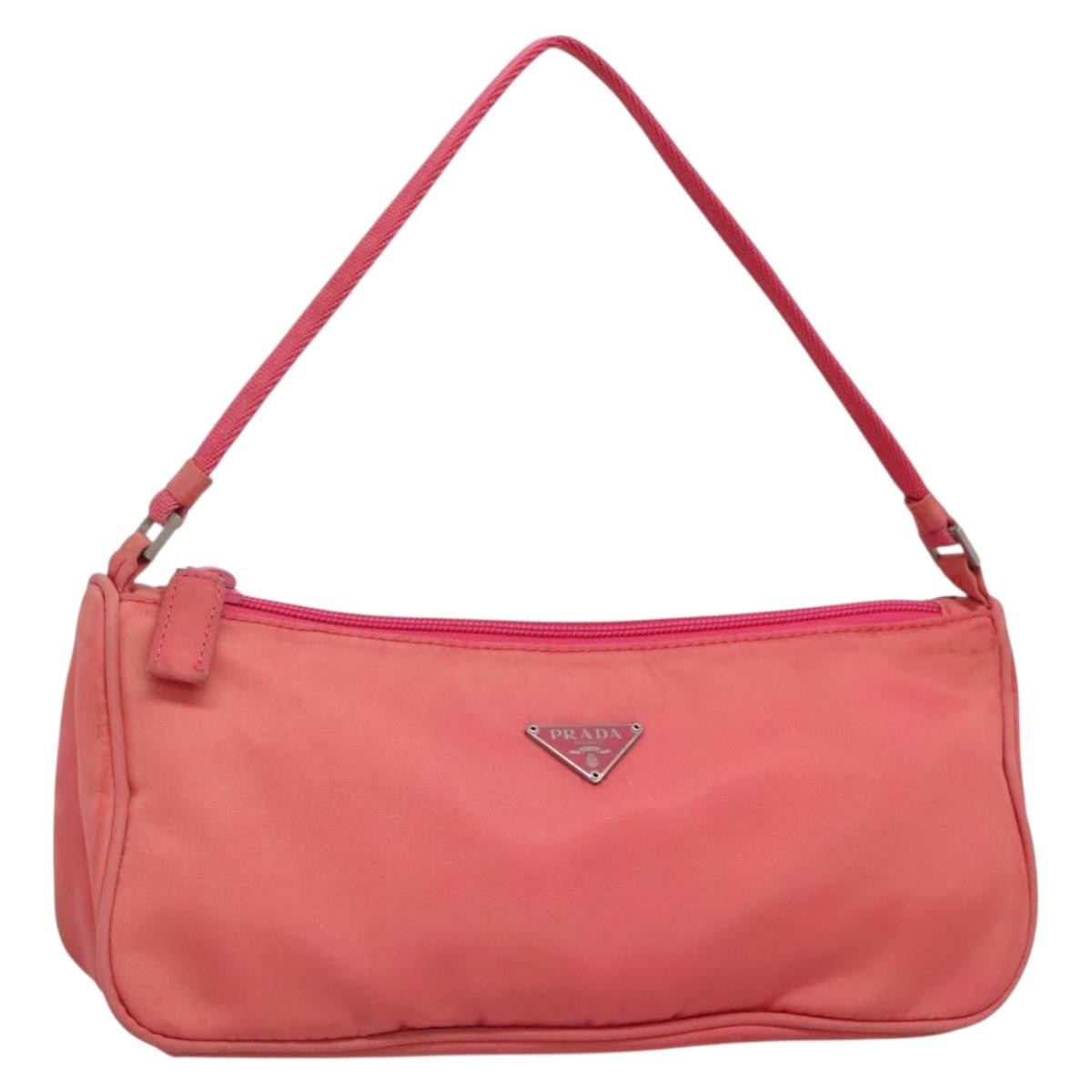 Prada Pochette Shoulder Bag Tessuto, PINK, NYLON, Clutche & pouche