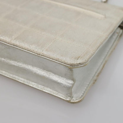 Chanel Travel Line Wallet on Chain Quilted Nylon, SILVER, NYLON, Wallets