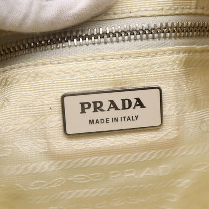 Prada Vintage Shoulder Bag Nylon and Leather, BEIGE, NYLON, Shoulder bag