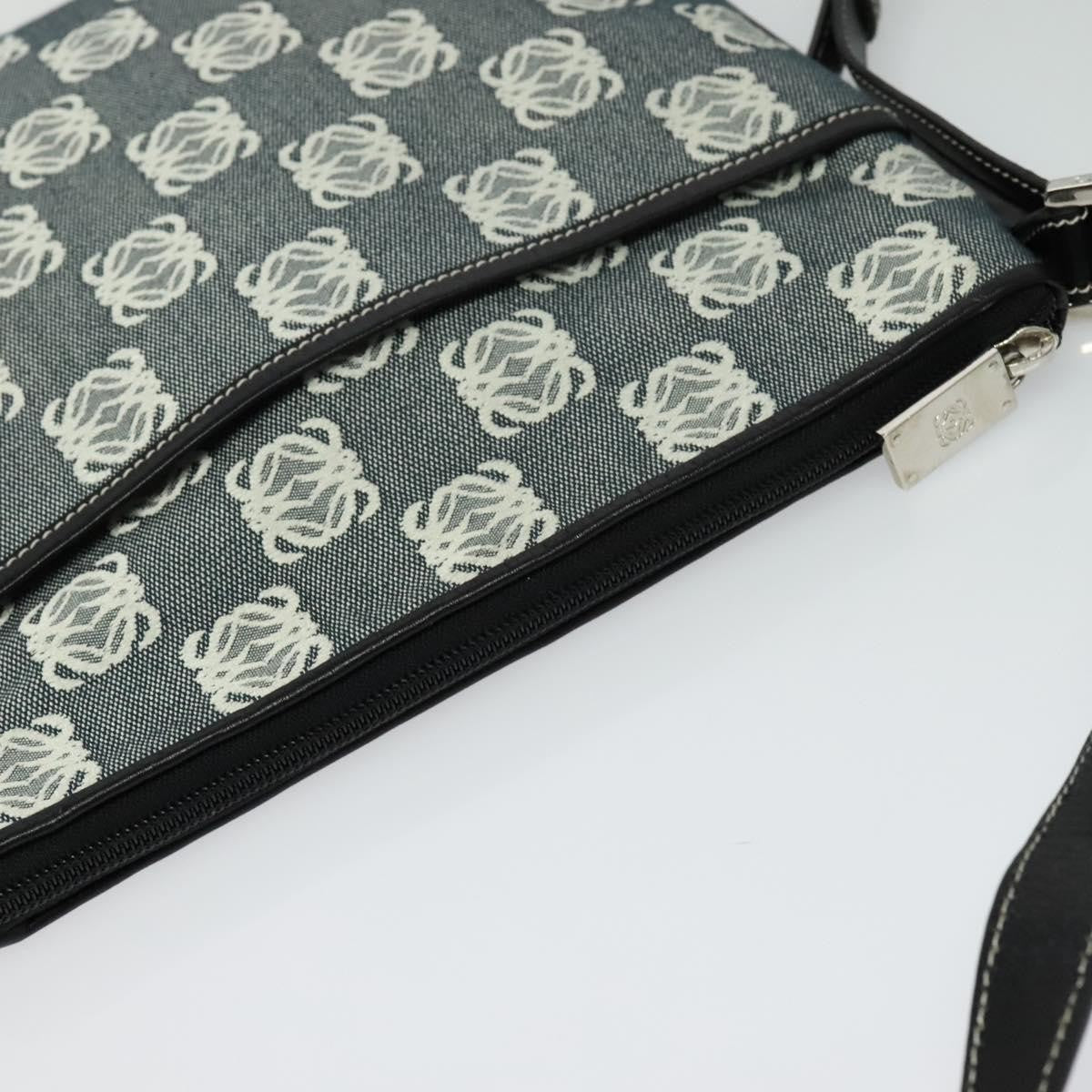 Loewe Anagram Shoulder Bag Canvas, GRAY, CANVAS, Shoulder bag