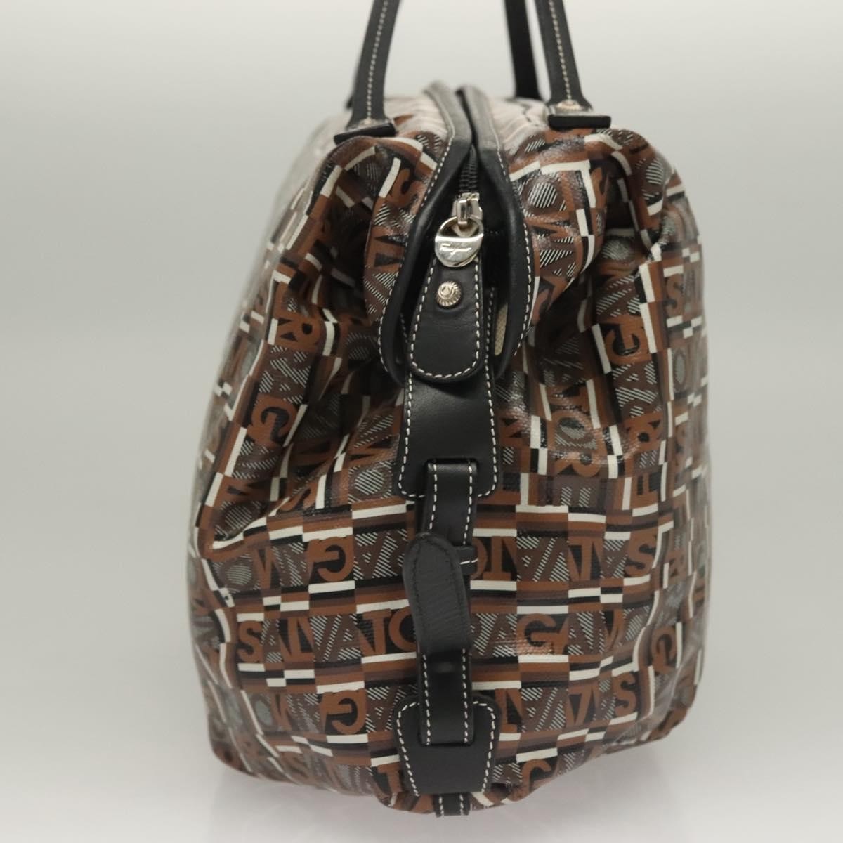 Salvatore Ferragamo Vintage Handbag Canvas, BROWN, CANVAS, Handbag