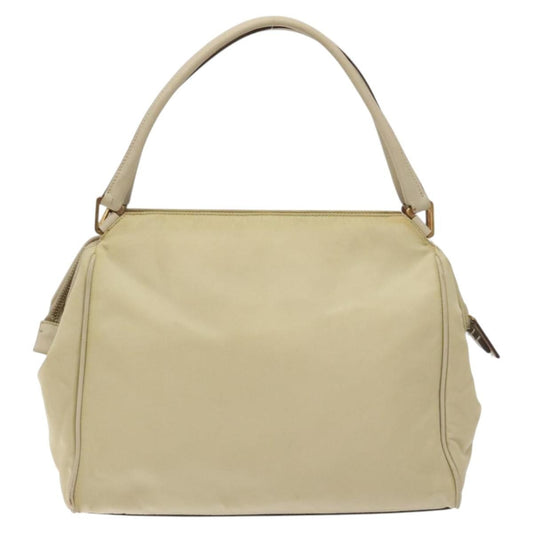 Prada Vintage Zip Handbag Tessuto, BEIGE, NYLON, Handbag