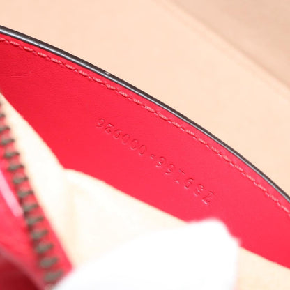 Gucci GG Marmont Pochette Shoulder Bag Matelasse Leather, RED, LEATHER, Clutche & pouche