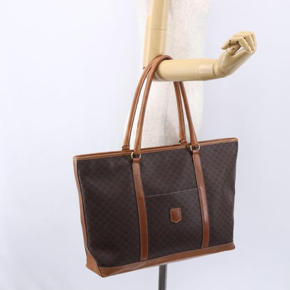 Celine Vintage Macadam Tote bag Canvas, BROWN, CANVAS, Tote bag