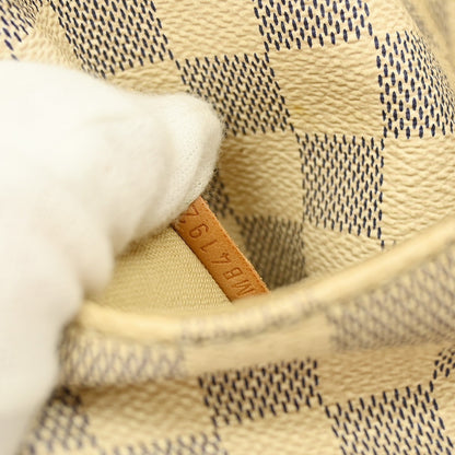 Louis Vuitton Siracusa Handbag Damier, WHITE, CANVAS, Shoulder bag