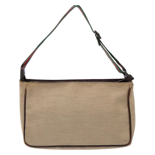 Gucci Sherry line pouch Canvas, BEIGE, CANVAS, Clutche & pouche