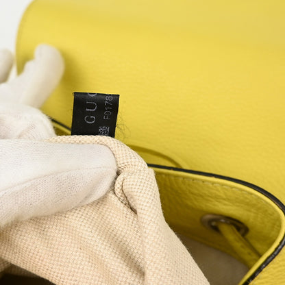 Gucci Bamboo Tassel Backpack Leather, YELLOW, LEATHER, Backpack