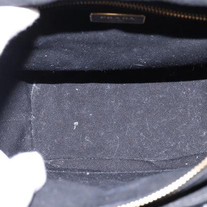 Prada Fringe Wicker Tote Woven Straw, BLACK, WOOD, Handbag