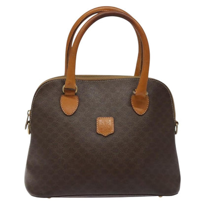 Celine Vintage Macadam Handbag Canvas, BROWN, CANVAS, Handbag