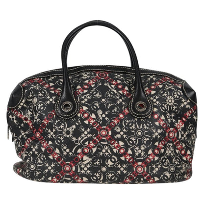 Chanel Optic Coco Bowler Bag Printed Coated Canvas with Caviar, BLACK, PVC, Handbag