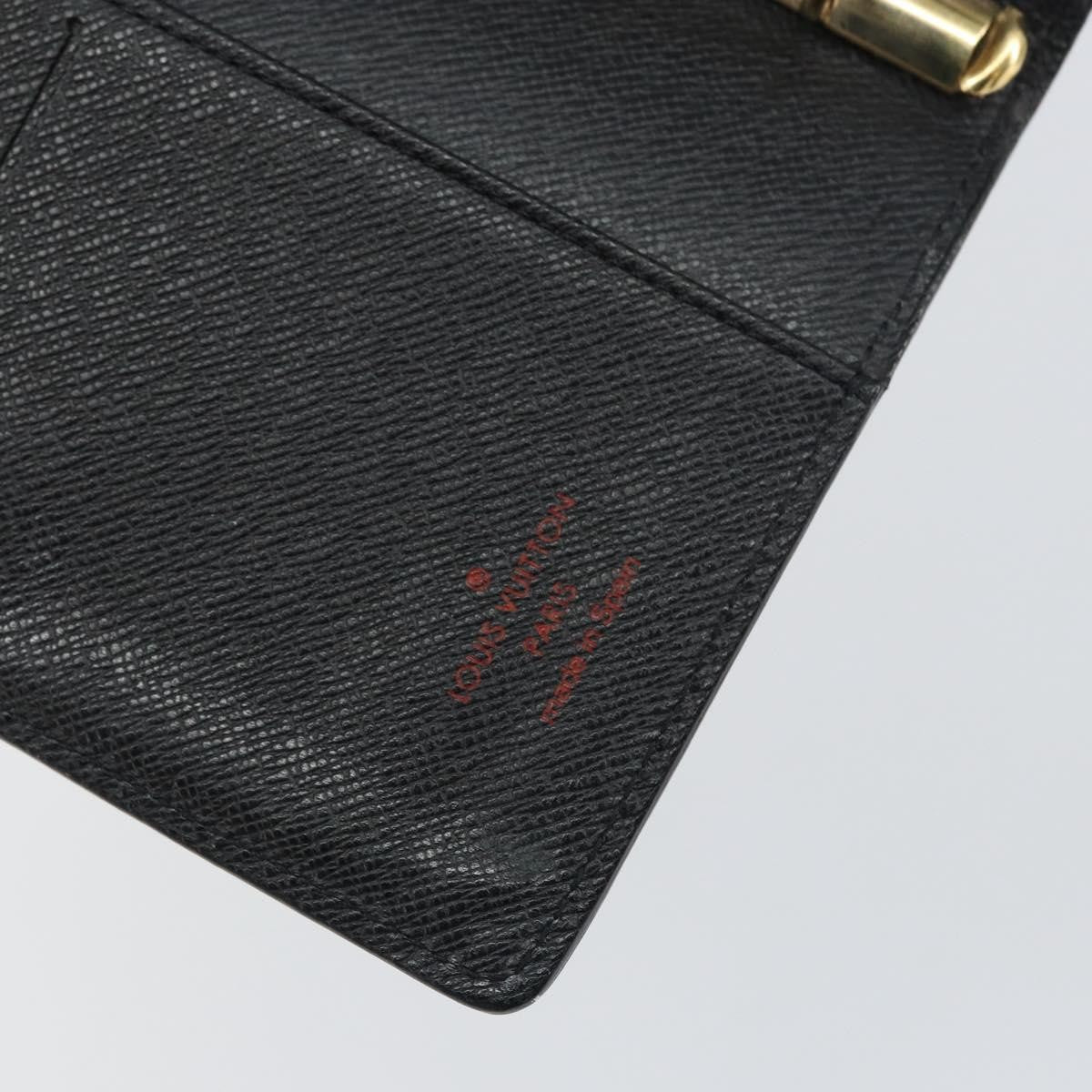 Louis Vuitton Agenda Cover Epi Leather, BLACK, LEATHER, Wallets