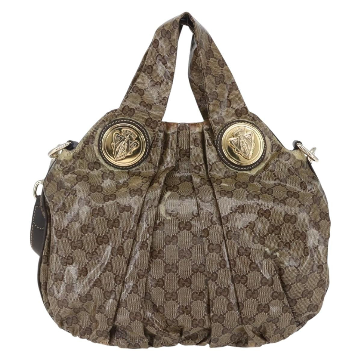 Gucci Hysteria Convertible Top Handle Bag GG Coated Canvas, BEIGE, CANVAS, Handbag