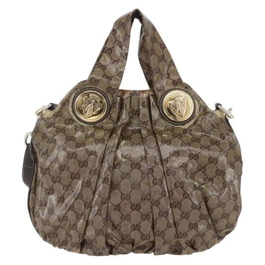Gucci Hysteria Convertible Top Handle Bag GG Coated Canvas, BEIGE, CANVAS, Handbag