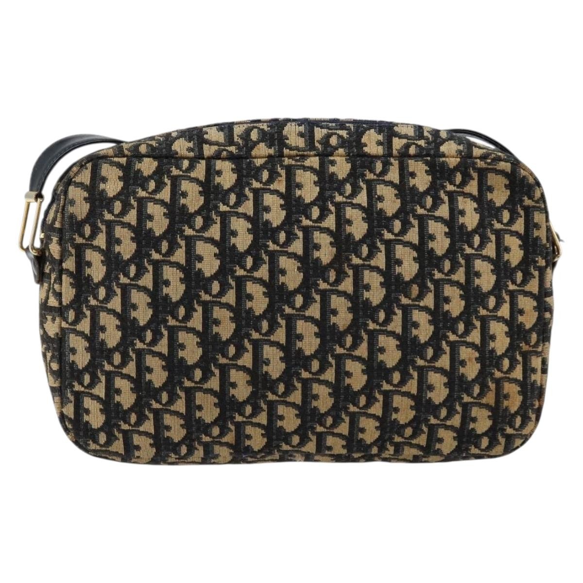 Christian Dior Vintage CD trotter Shoulder bag Canvas, NAVY, CANVAS, Shoulder bag