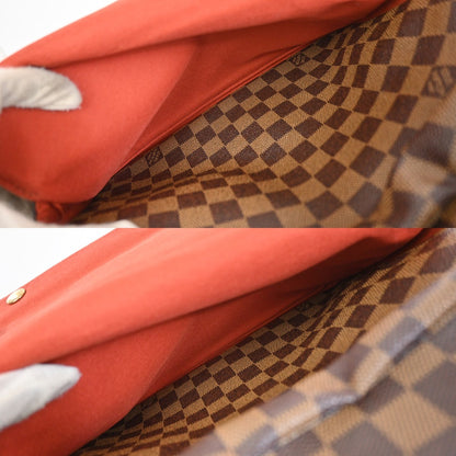 Louis Vuitton Naviglio Handbag Damier, Brown, Canvas, Shoulder Bag